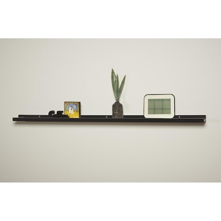 Home Improvement 1.25 x 46.5 x 3.5 in. Photo Ledge Black Decorative Wall Shelf HO3042545